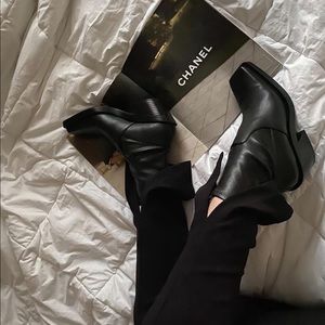 𝗡𝗪𝗧 𝗭𝗮𝗿𝗮 • Cowboy Heel Ankle Boot Sq Toe